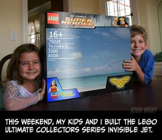 Illustration for article titled Cool Dad Builds The Best Version of Wonder Woman's Invisible Jet
